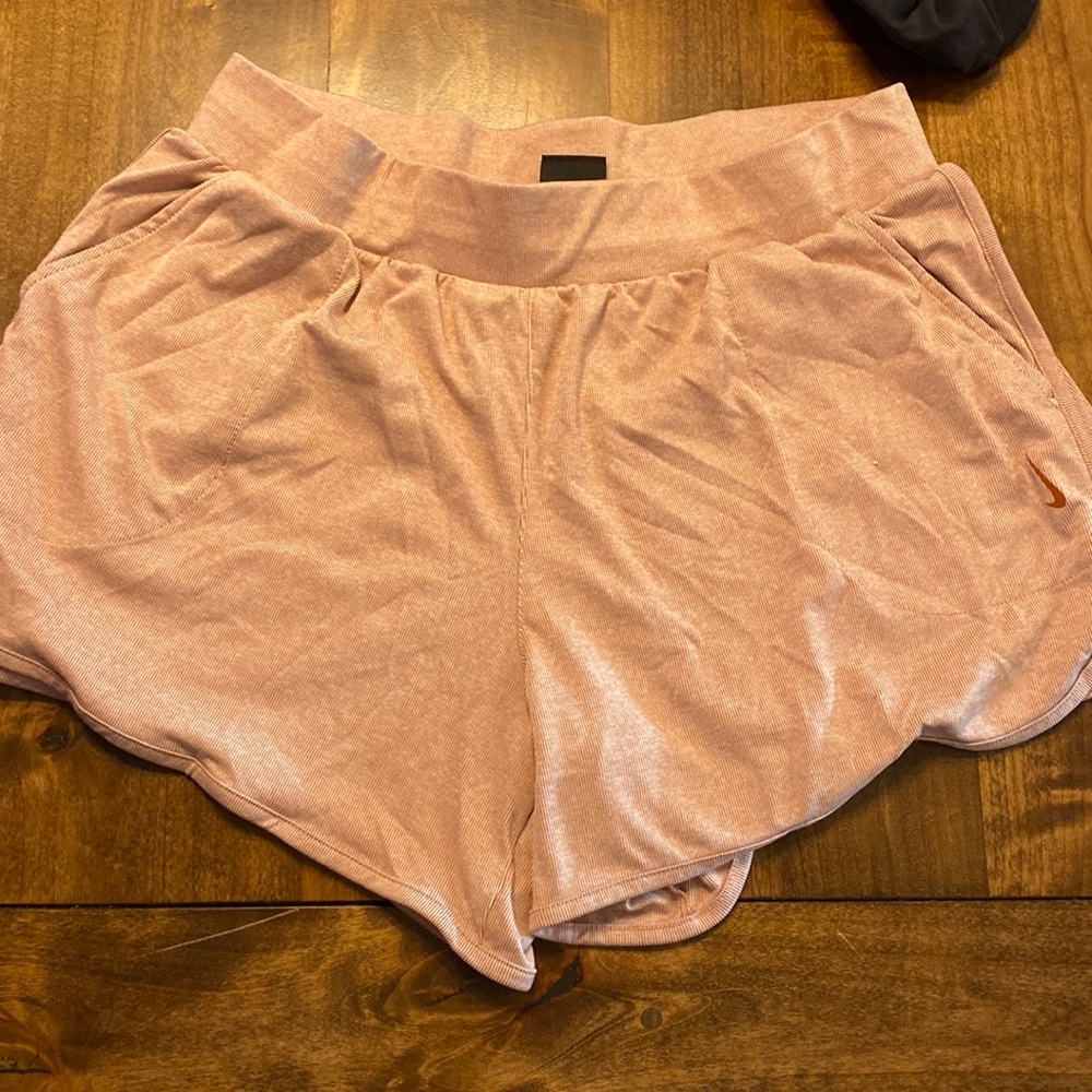 Super cute Nike pink and white striped shorts
